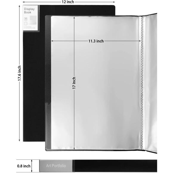 Set of 2 – 11"x17" Portfolio Folders 30 Pocket 60 Pg Capacity - Picture 4 of 5